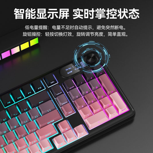 Clavier Semi Mecanique Sans fil + Bluetooth